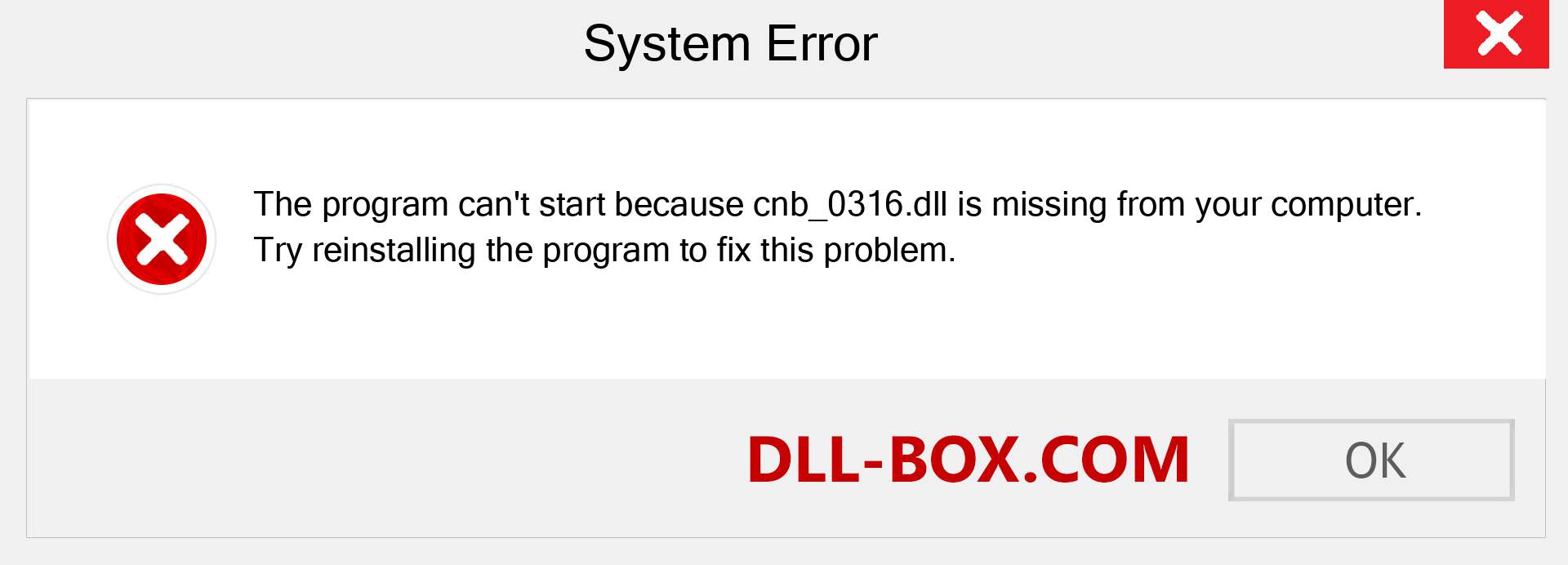  cnb_0316.dll file is missing?. Download for Windows 7, 8, 10 - Fix  cnb_0316 dll Missing Error on Windows, photos, images